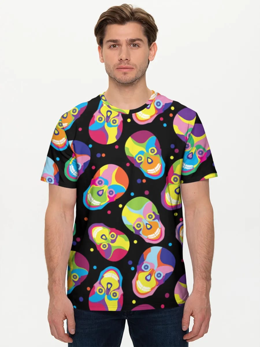 Calaveras de arte pop neón