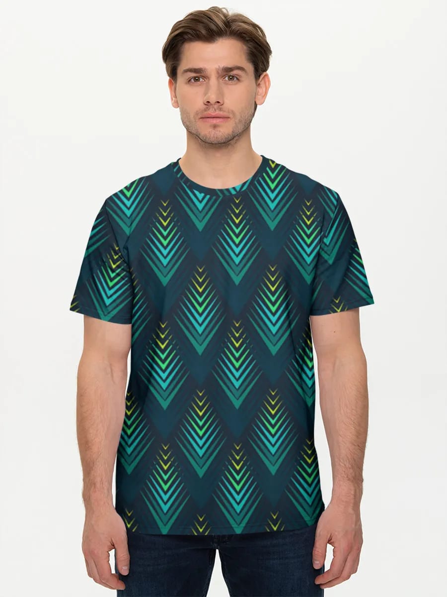 Teal Art Deco Chevrons