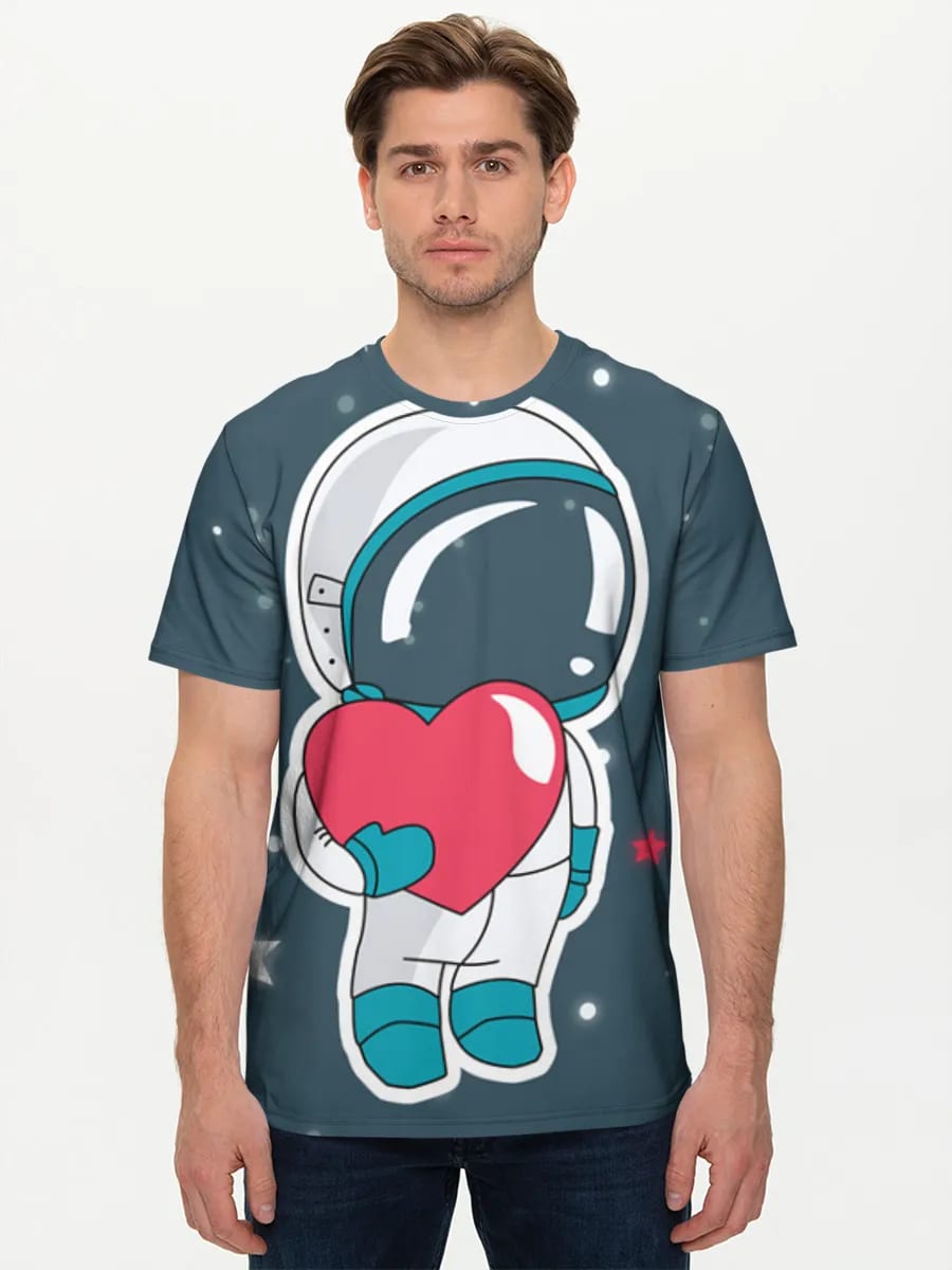 Astronaut hält Herz