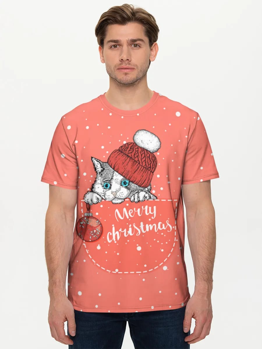 Weihnachtskatze in der Tasche