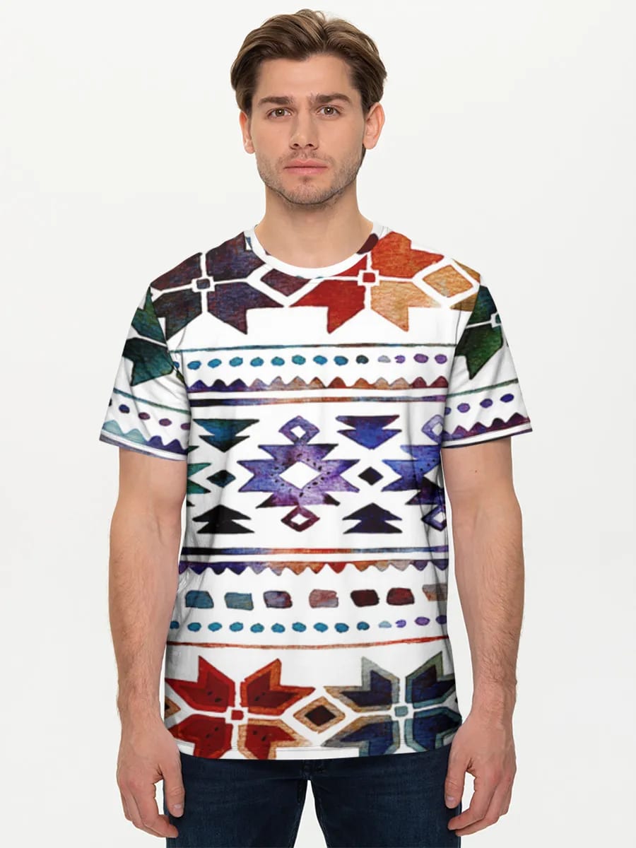 Watercolor Southwestern Geometric Stripes
