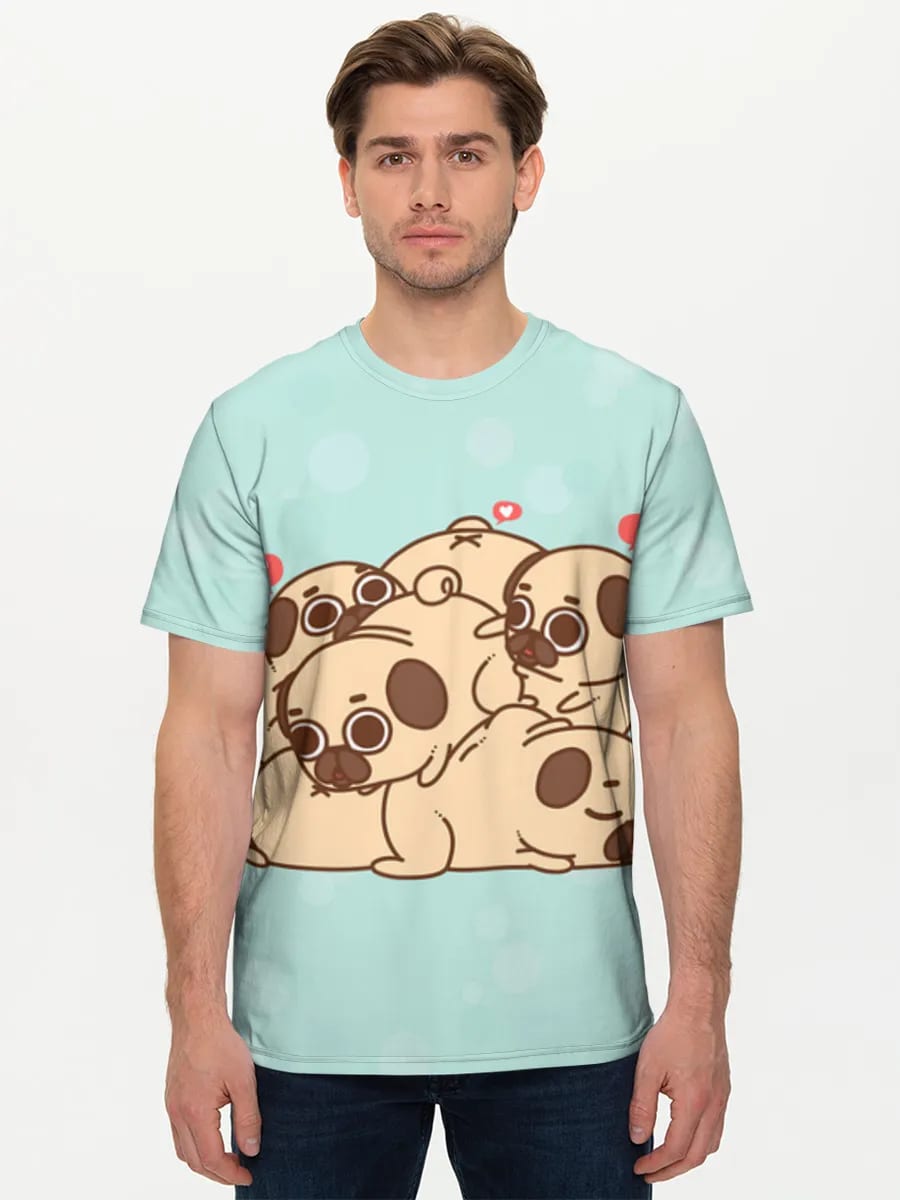 Kawaii Pug Puppy Pile