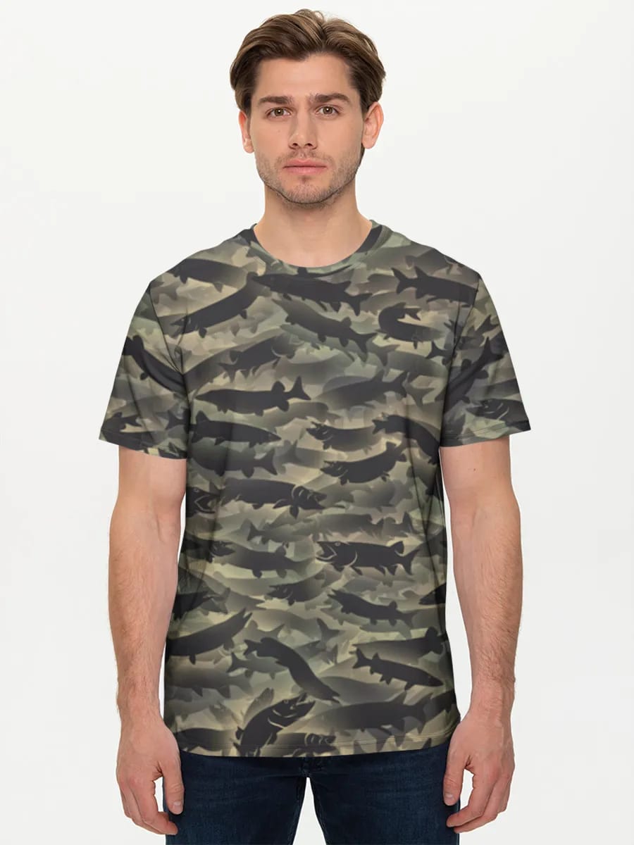 Silueta de pez con camuflaje
