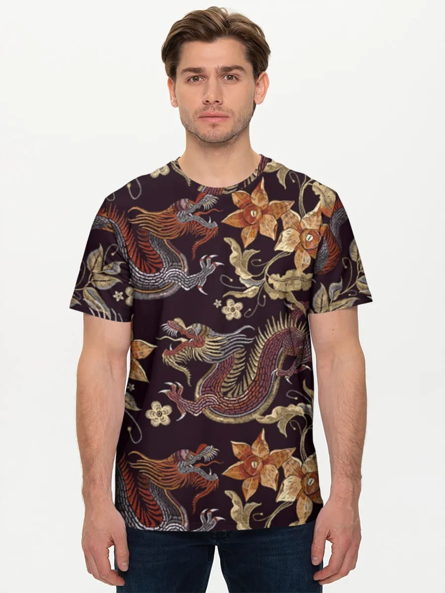 Ornate Floral Dragons