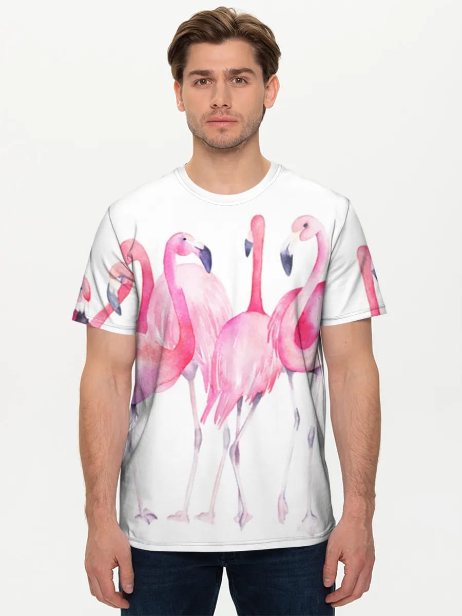 Watercolor Flamingo Parade