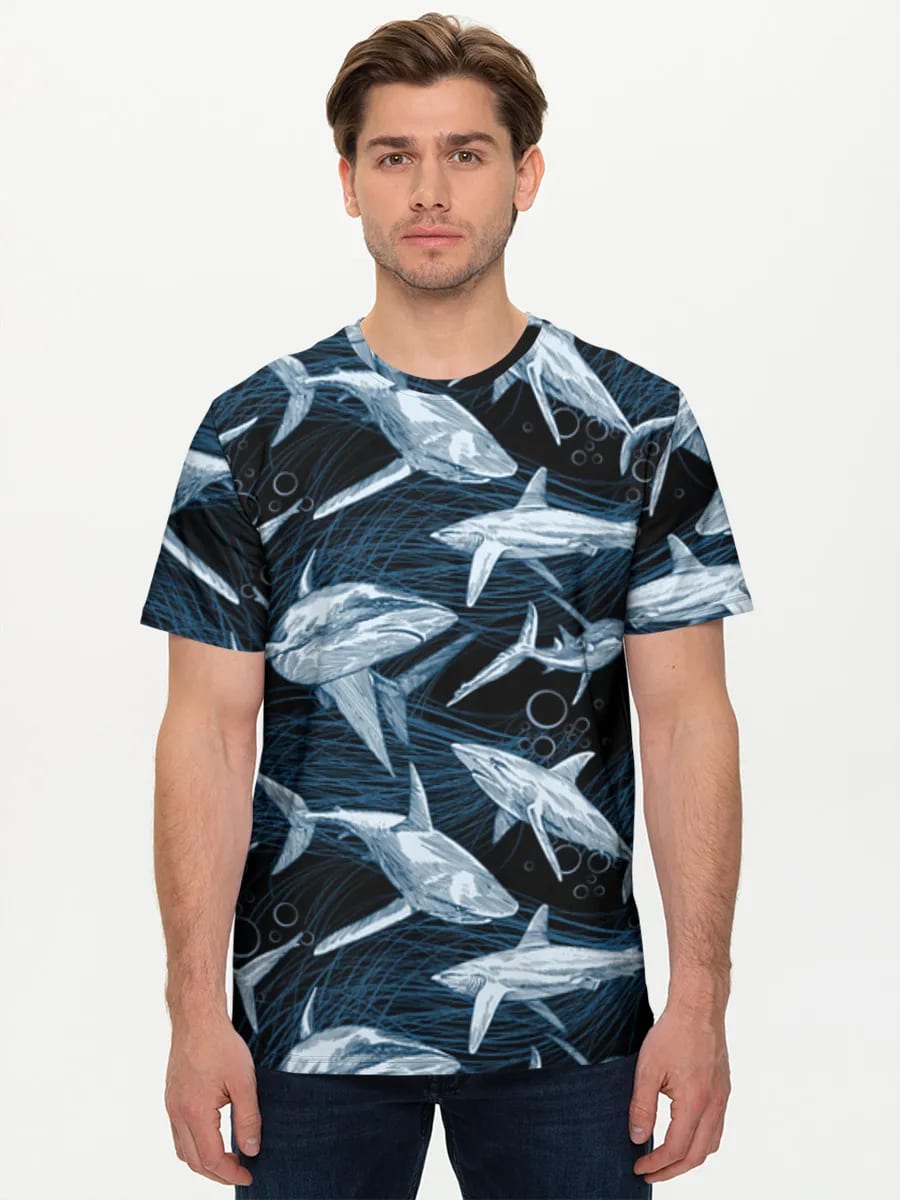 Sharks Underwater Illustration