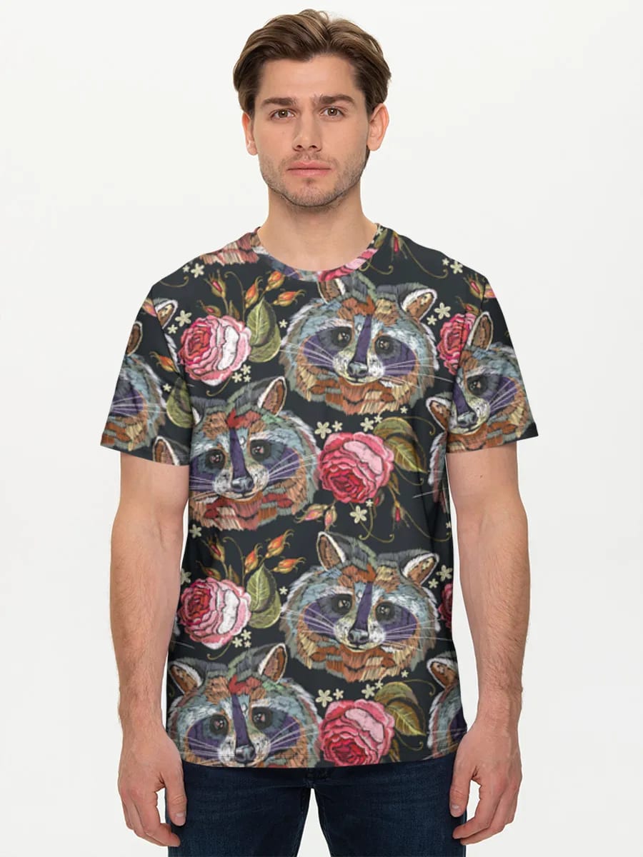Illustration de Raton Laveur et Roses