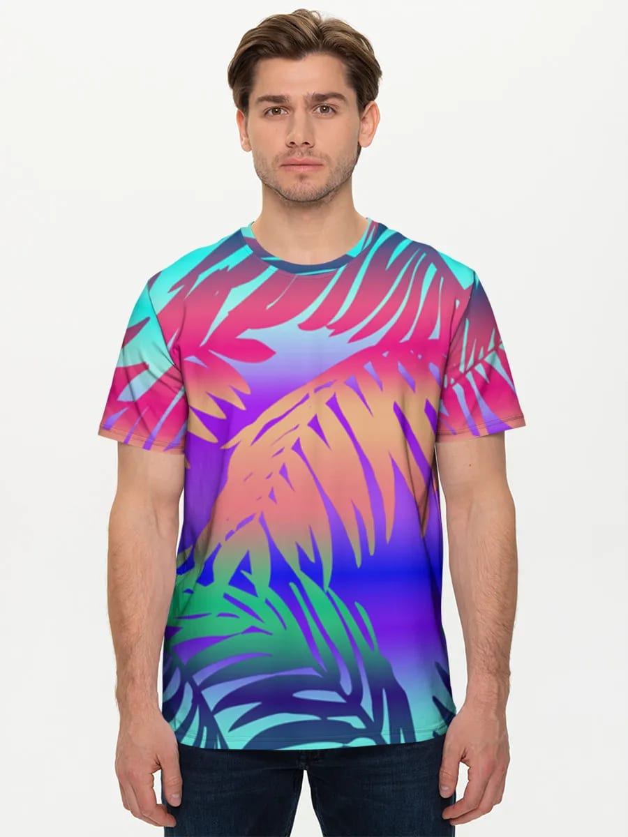 Neon Palmenblätter