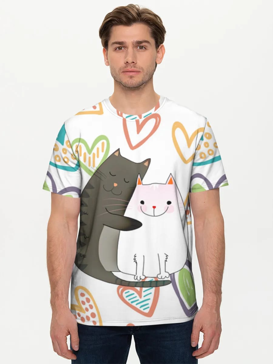 Gatos cariñosos enamorados