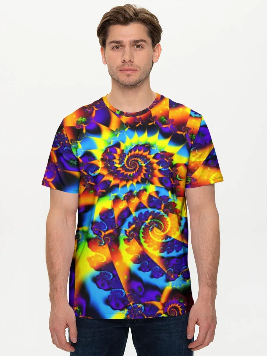 Neon Fractal Spiral