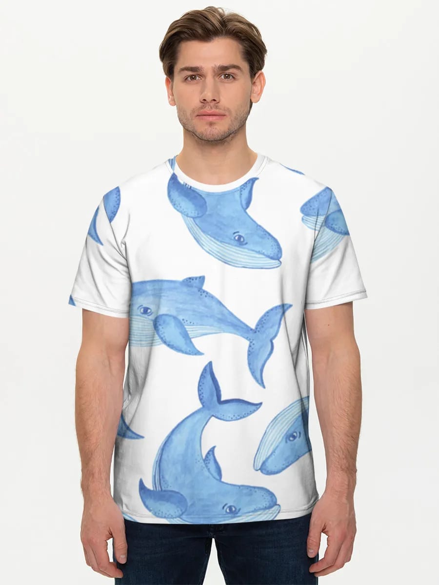 Watercolor Blue Whales
