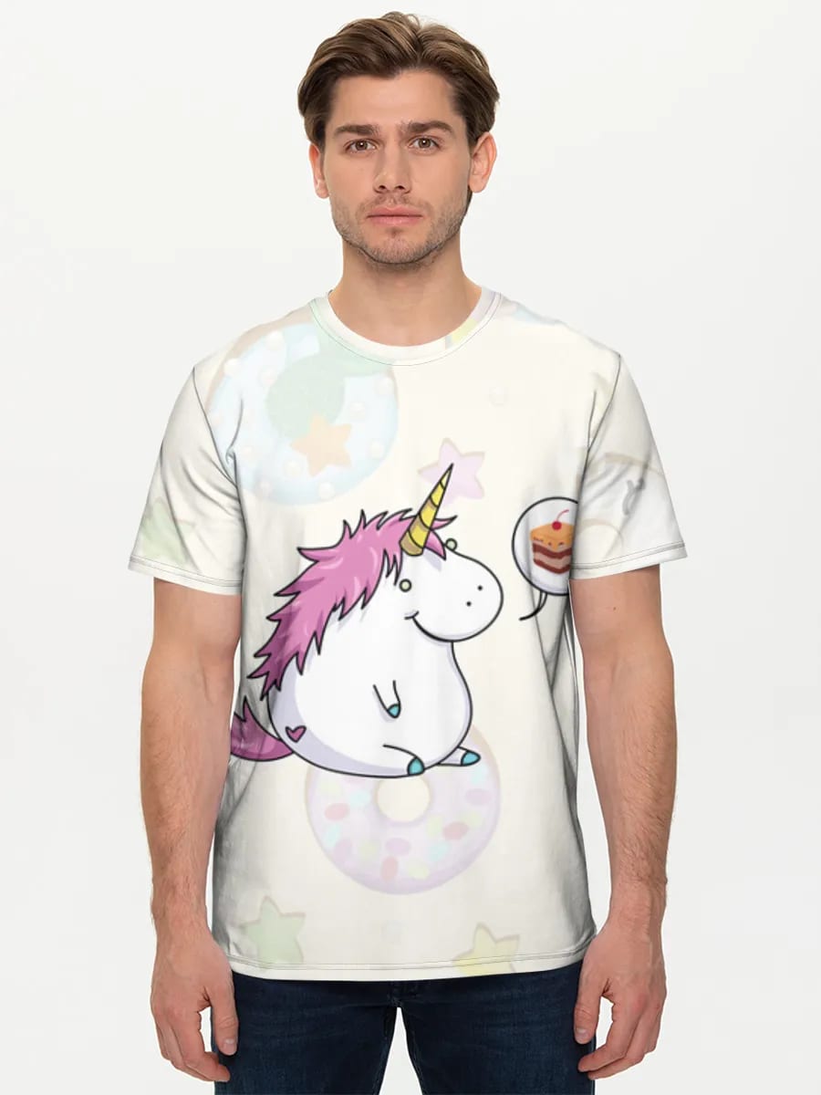 Kawaii Unicorn Loves Cake