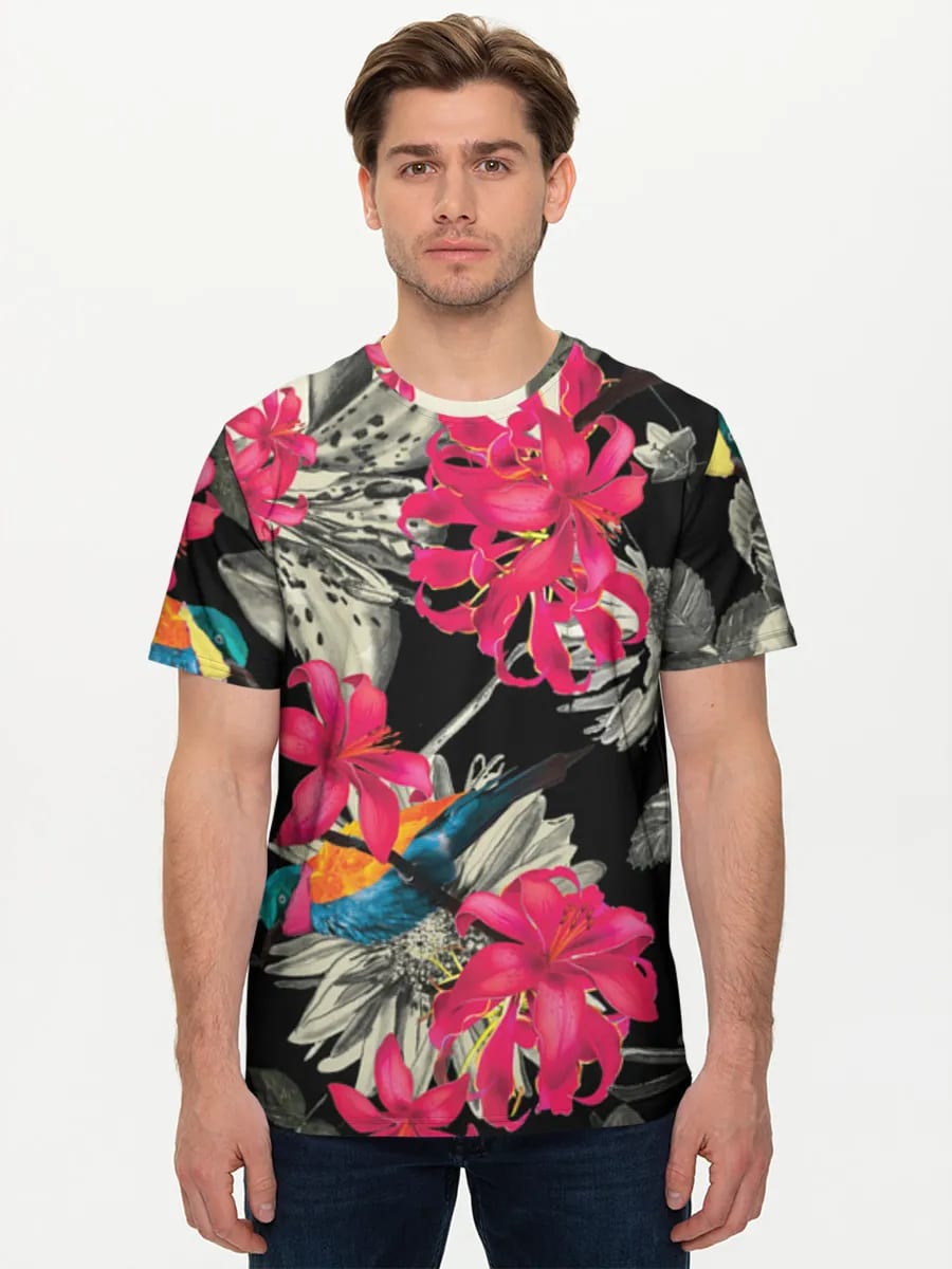 Tropical Birds And Lilies
