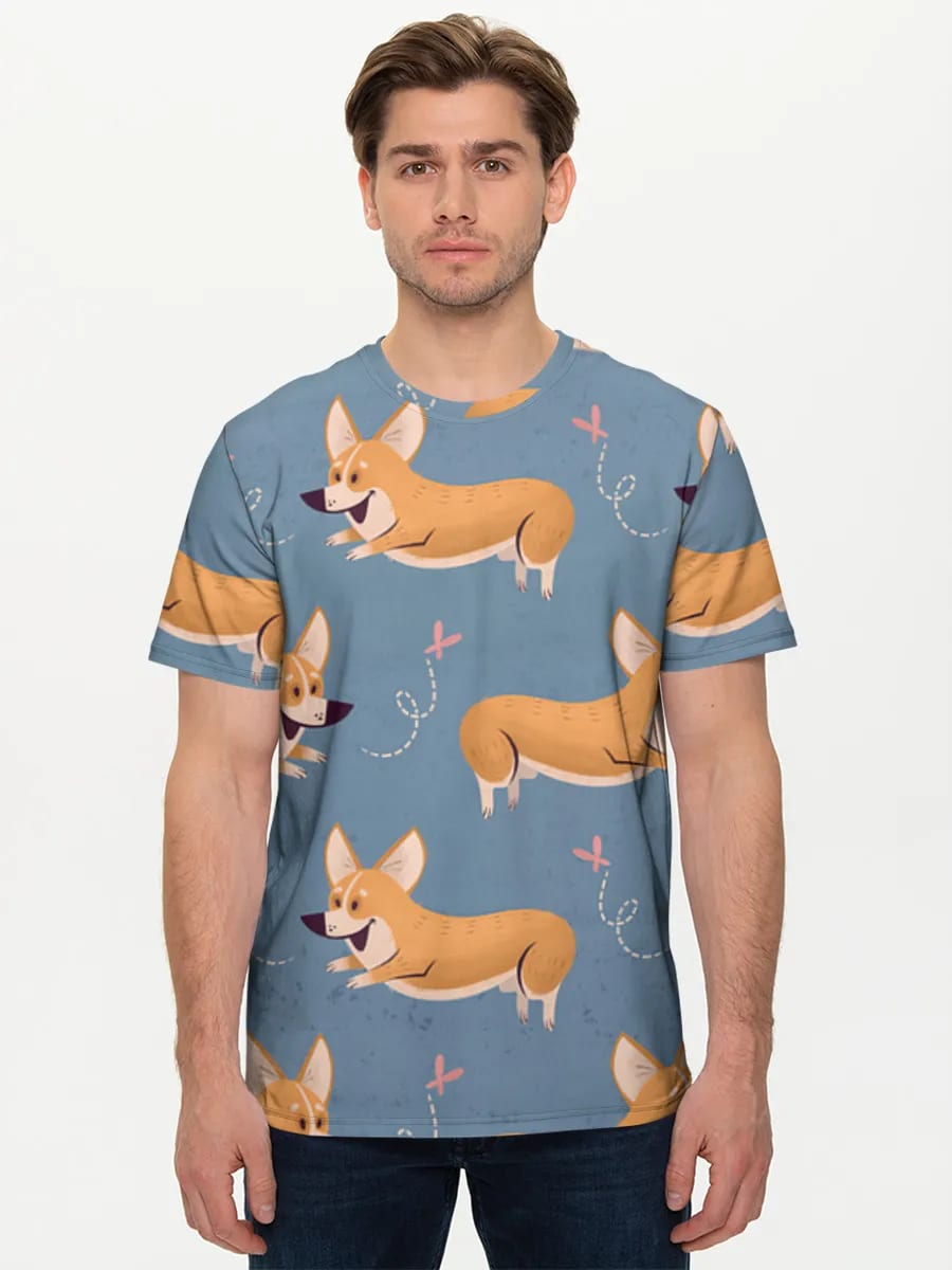 Verspielte Corgis und Schmetterlinge