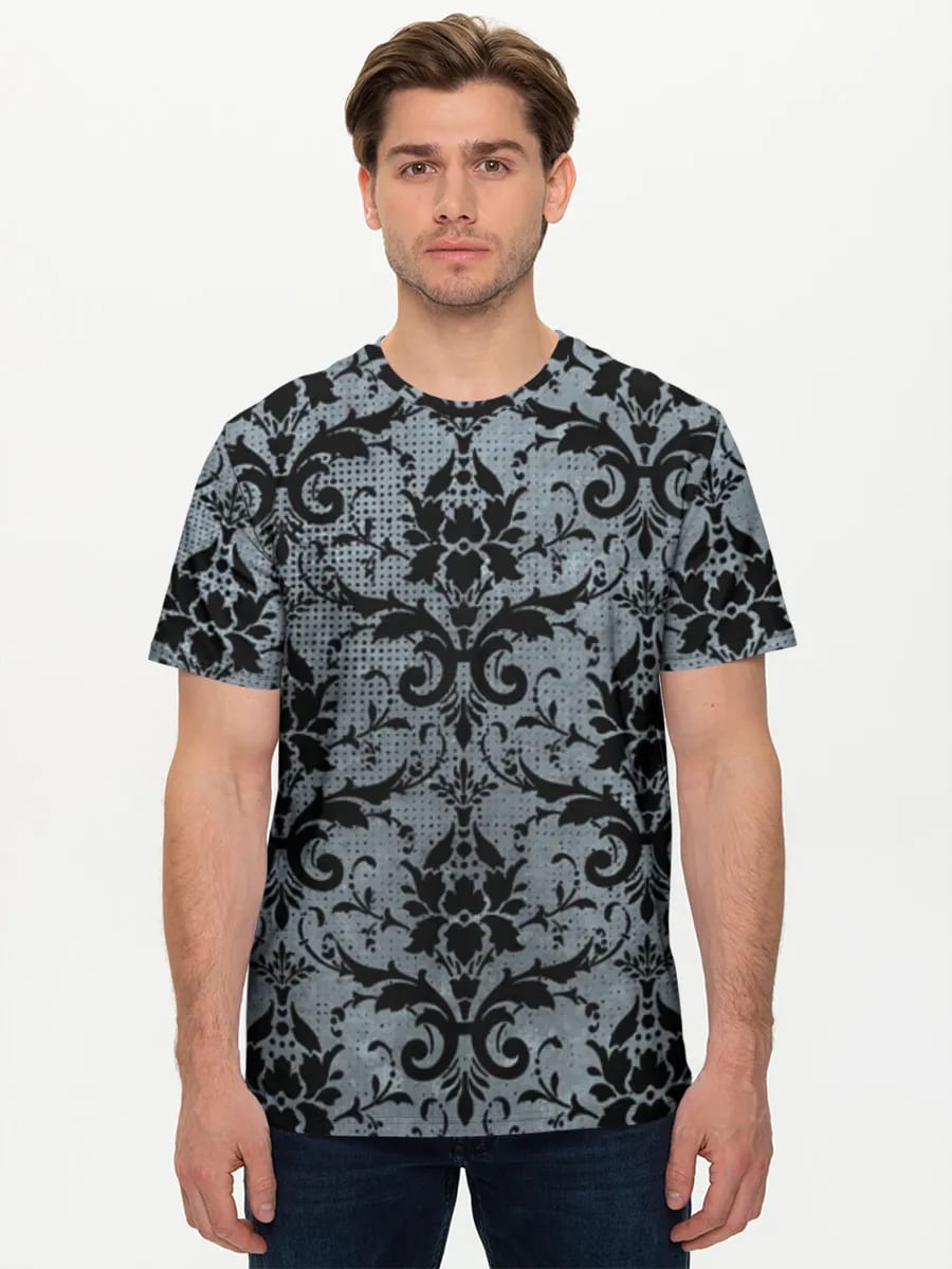 Grunge Damask Floral Ornament
