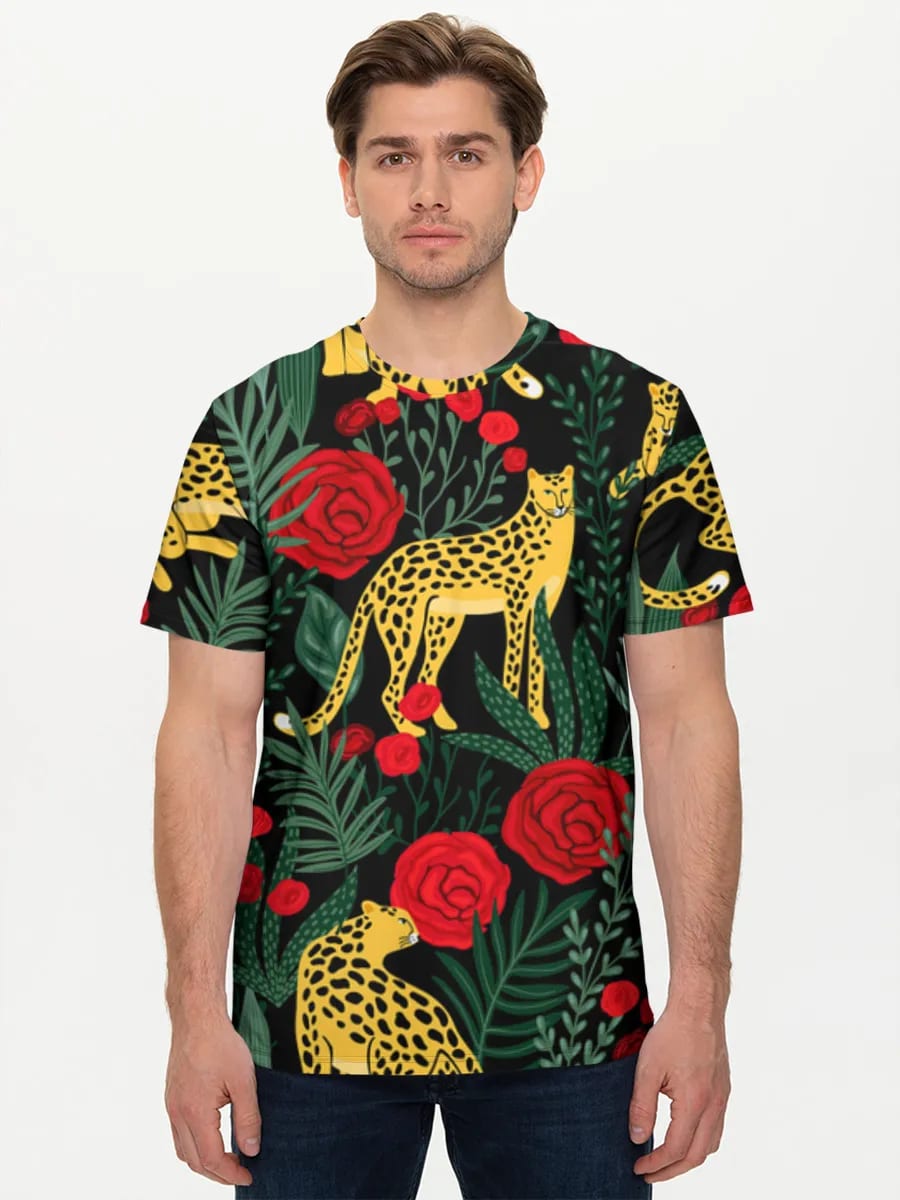 Léopards et Roses Rouges