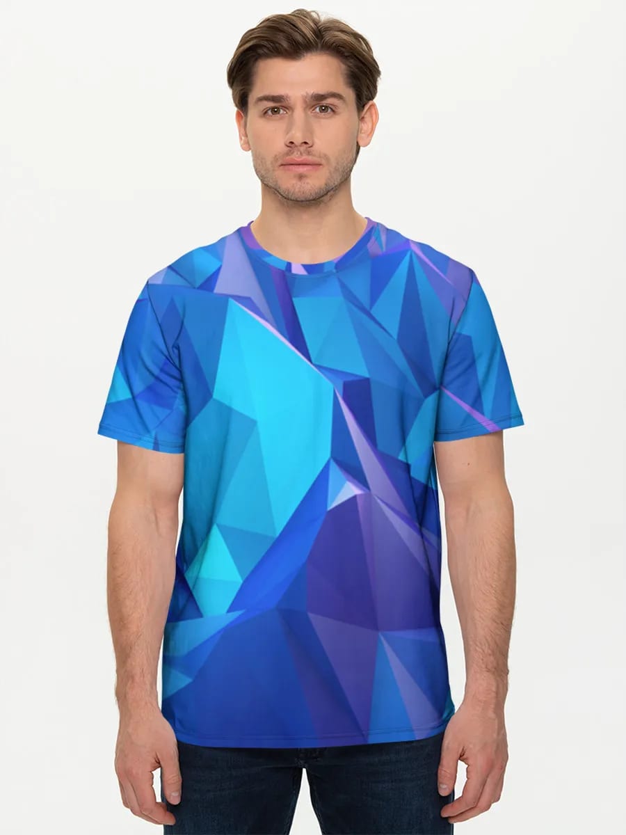 Low Poly Blaue Berge