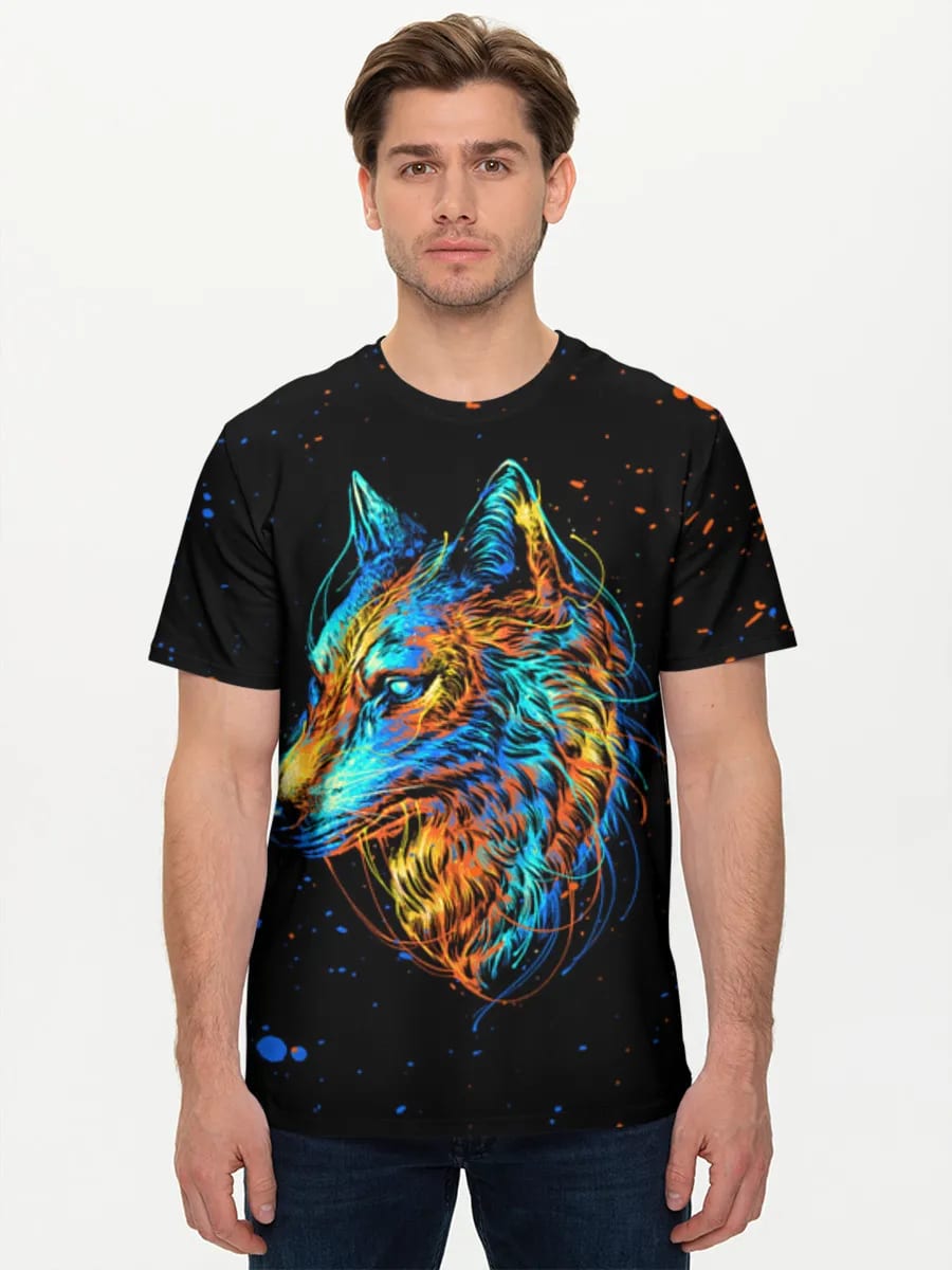 Splash Art Loup Néon