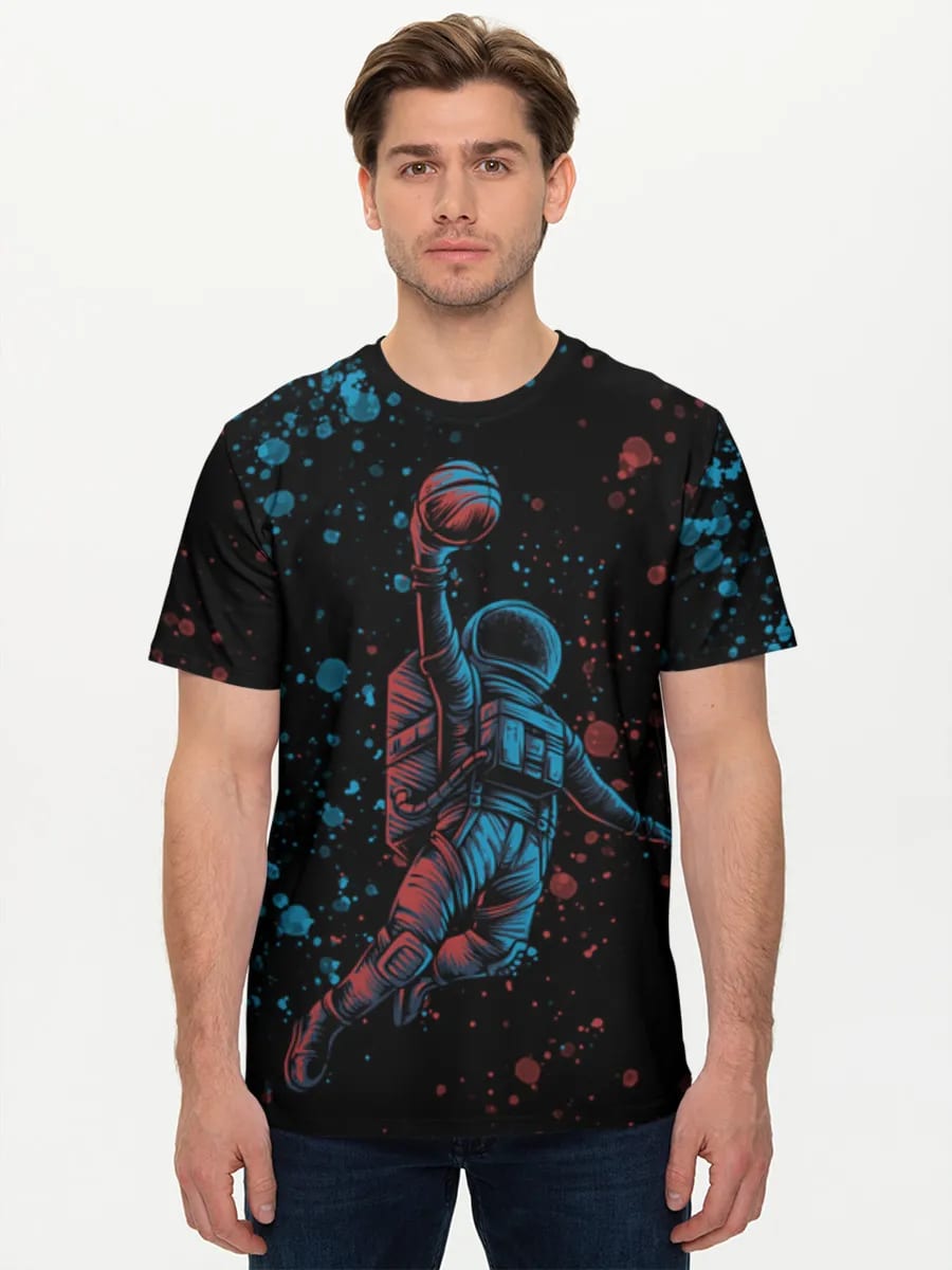 Astronaut Weltraum Basketball-Dunk
