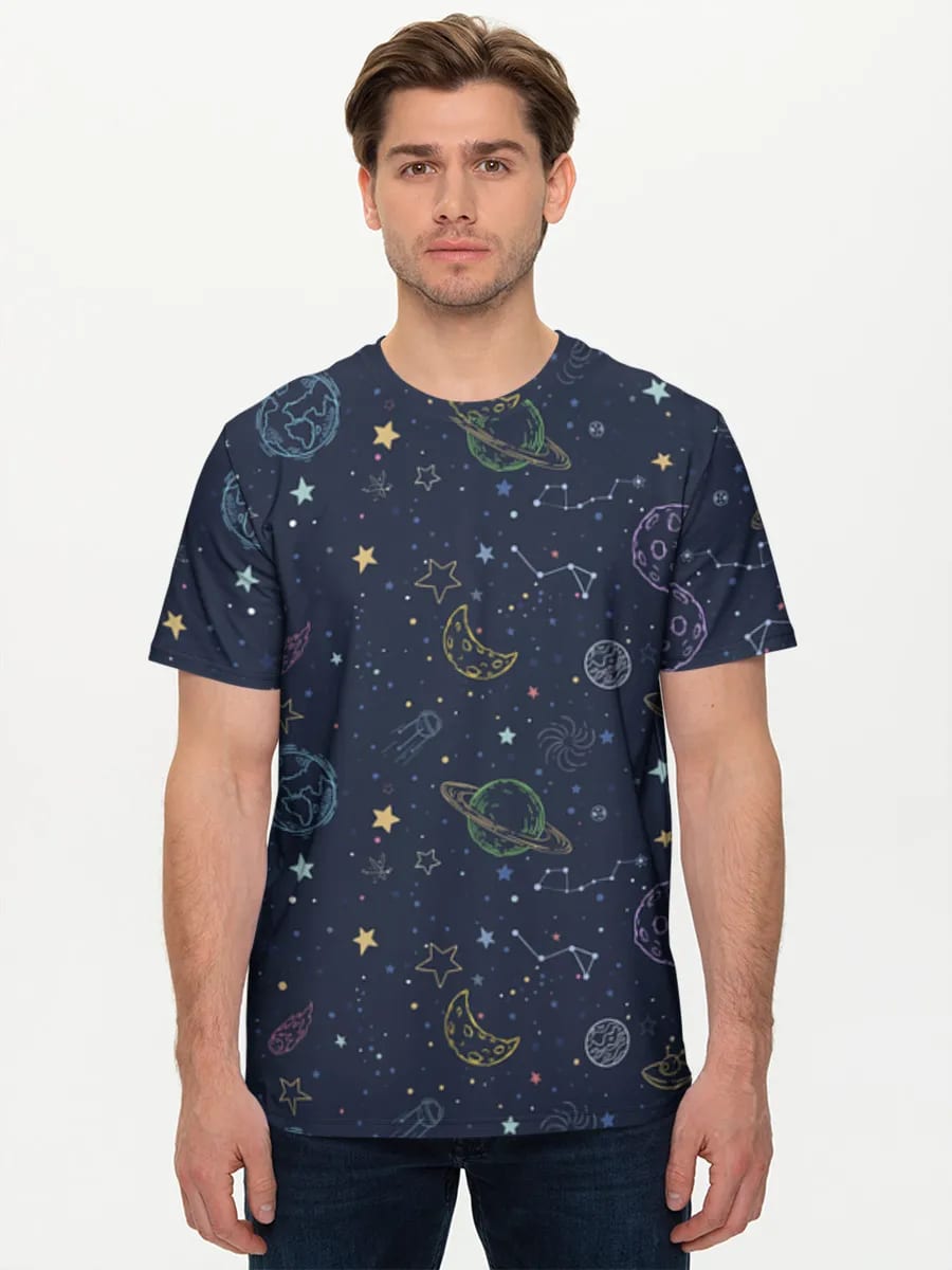 Kosmischer Doodle-Nachthimmel