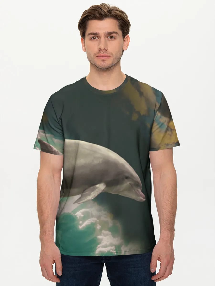 Fliegende Delfin-Traumlandschaft