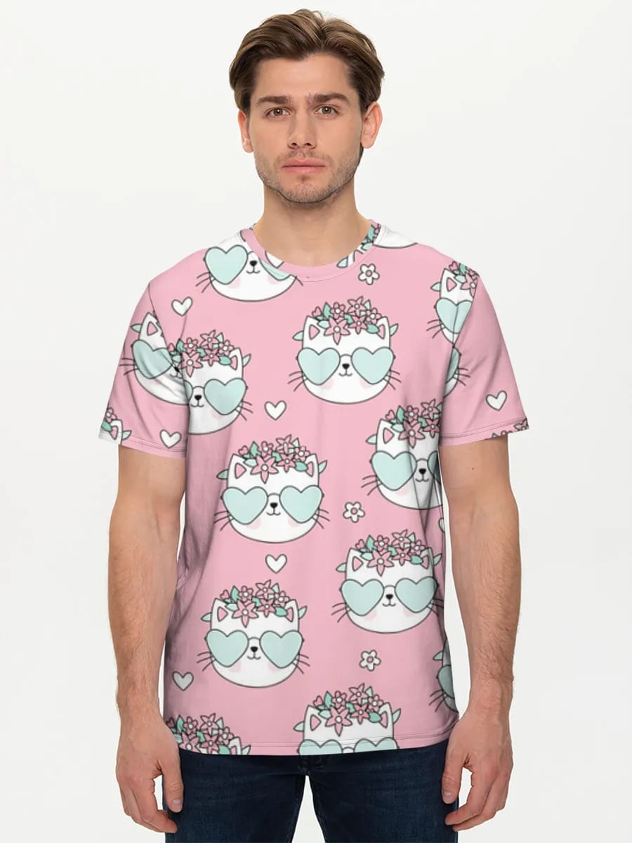 Gatos kawaii con gafas de sol en forma de corazón