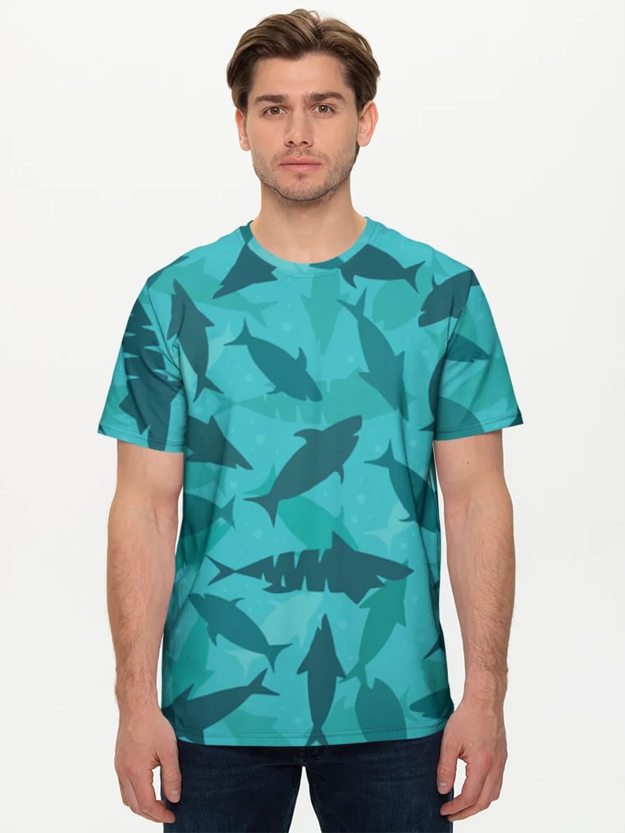 Teal Fish Silhouettes