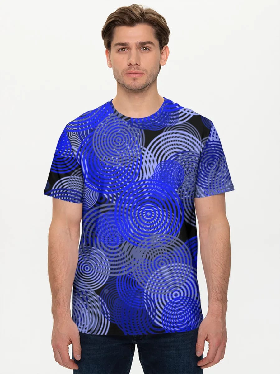 Blaue konzentrische Kreise