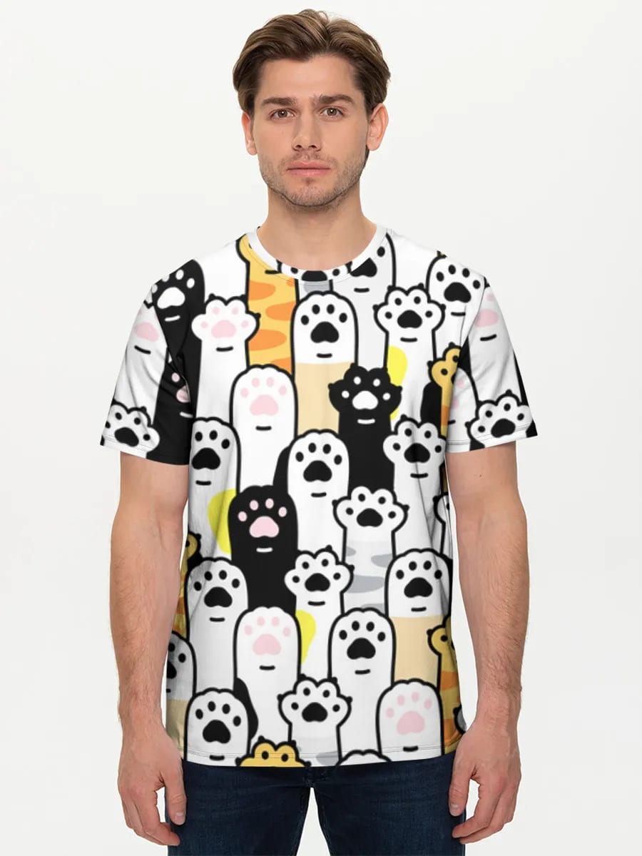 Pata de gato kawaii multitud