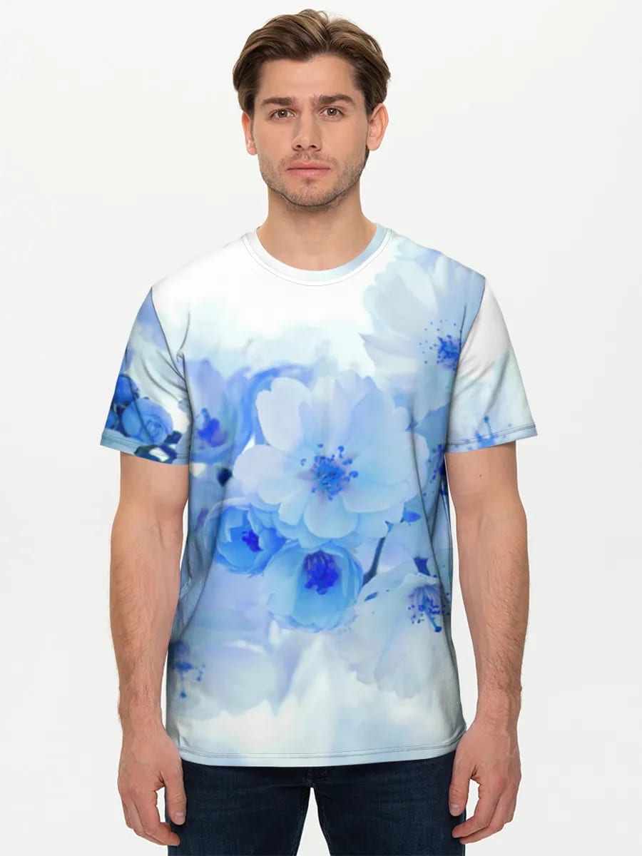 Blaue Kirschblüten