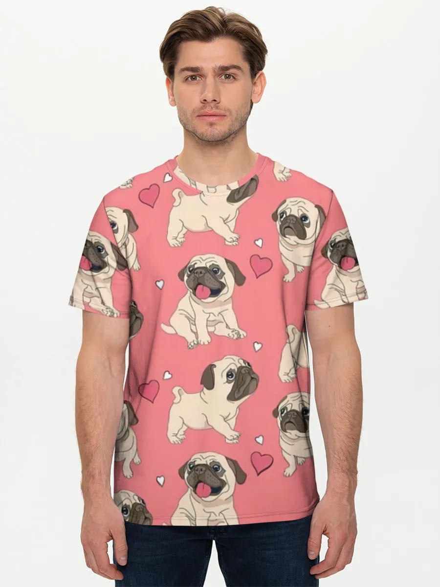 Pug Puppies With Hearts