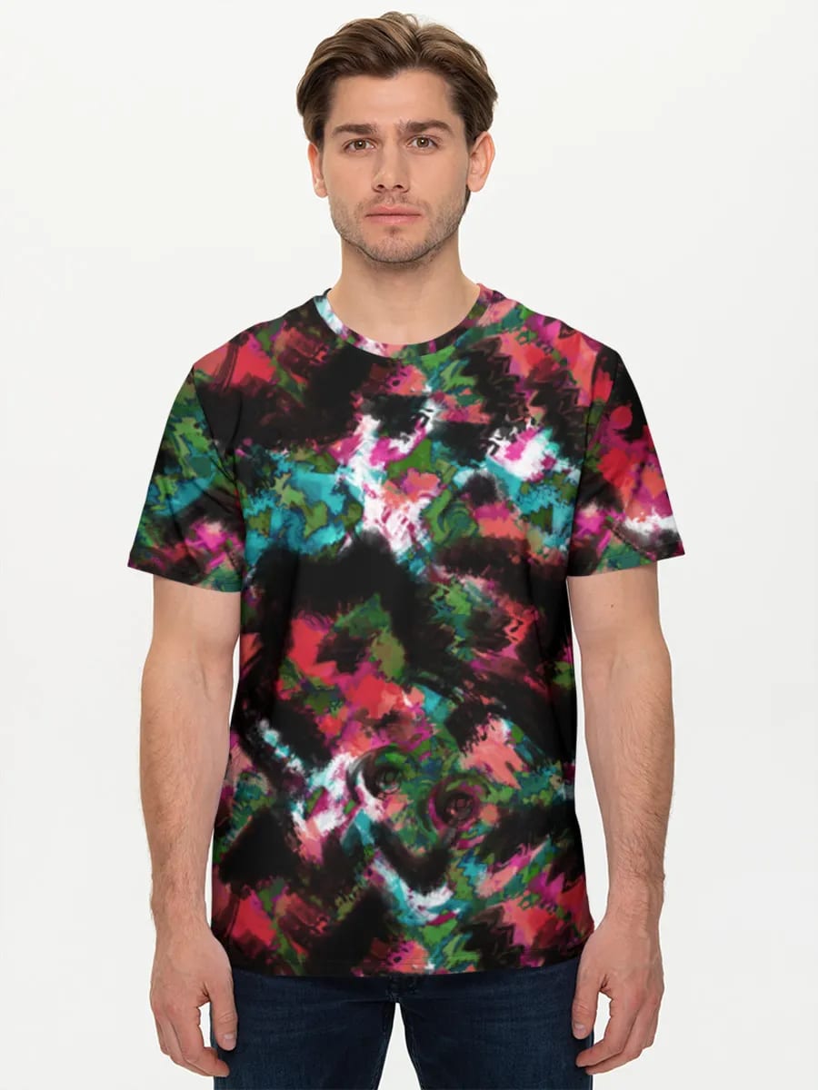 Neon Grunge Abstraktes Camo