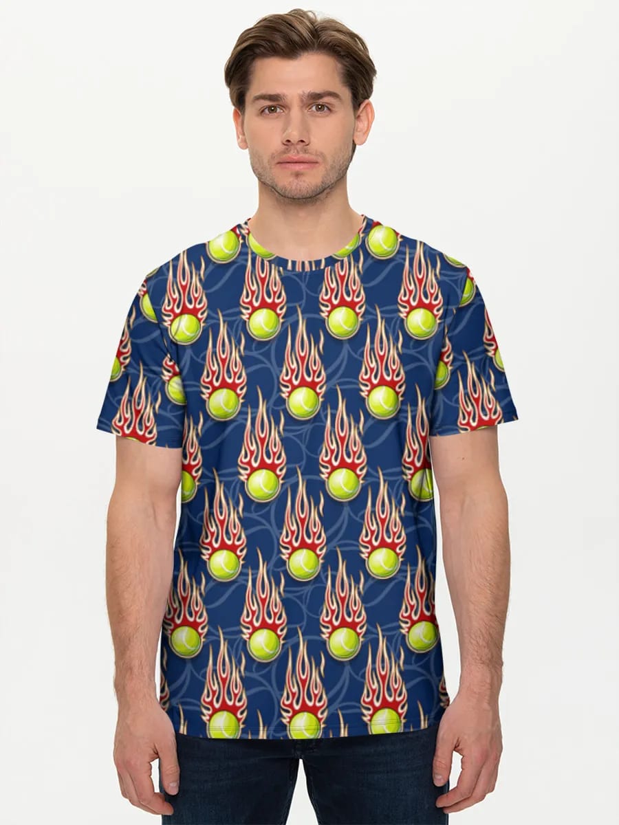 Flammende Tennisbälle