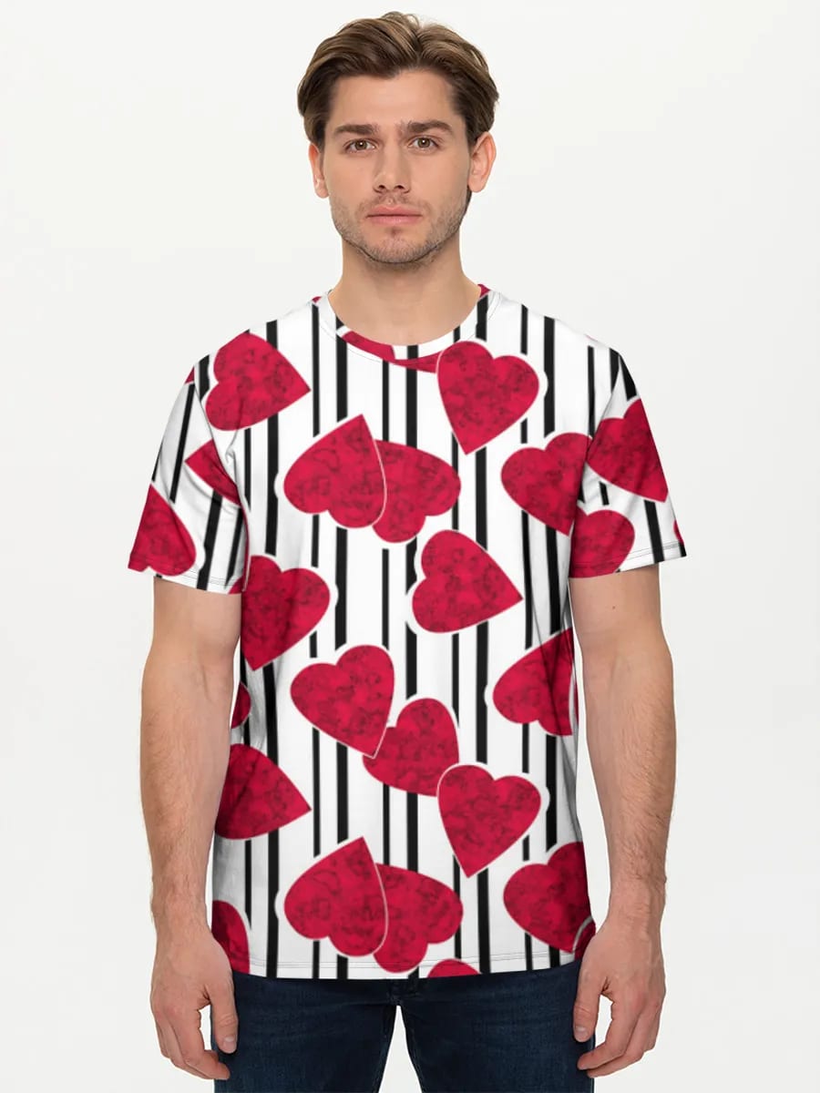 Red Hearts And Stripes