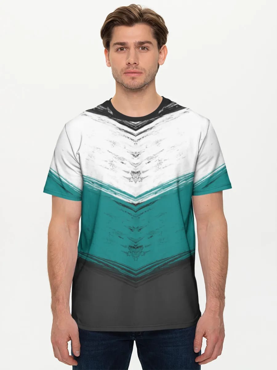 Petrol Grunge Chevron V