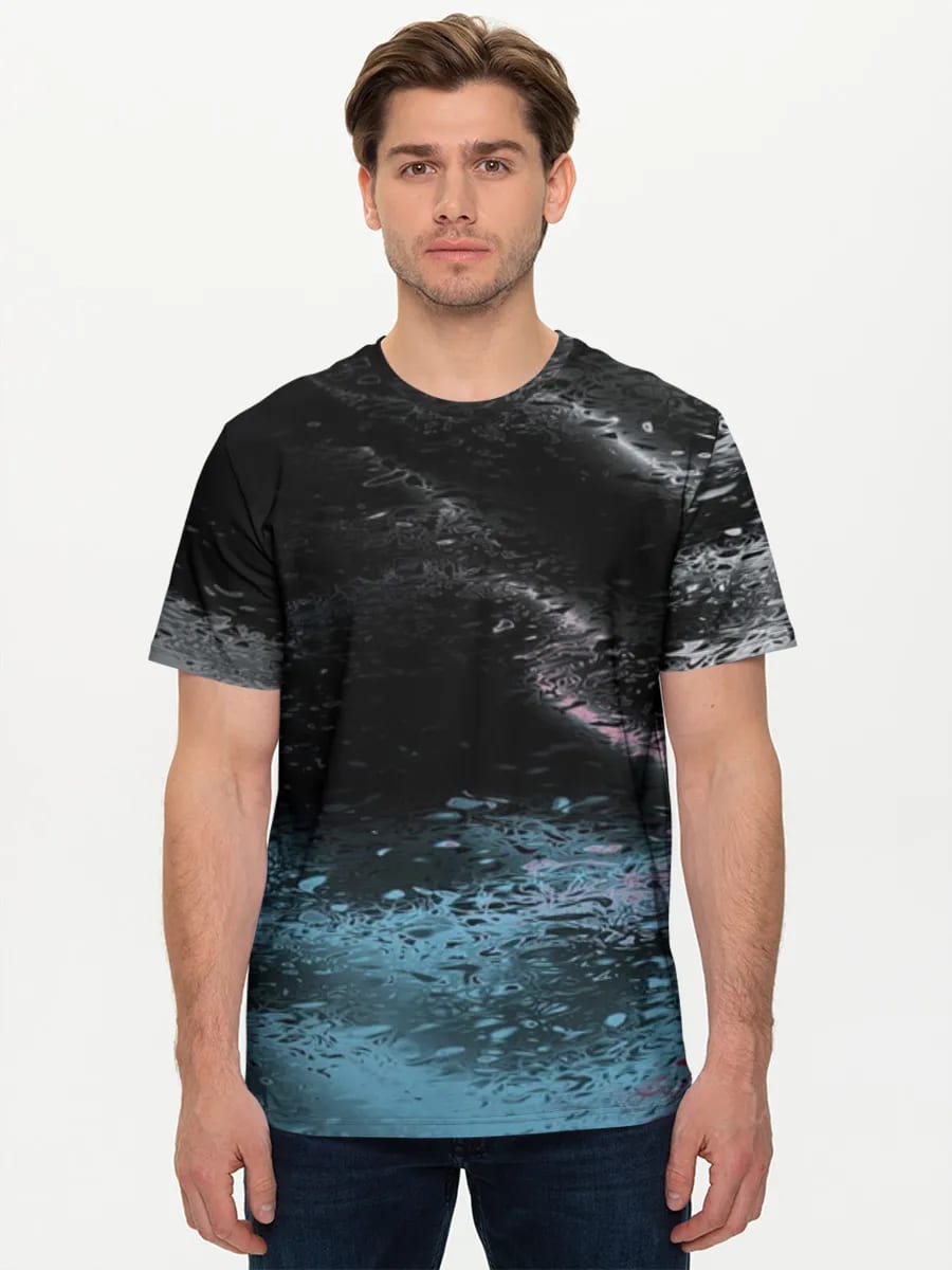 Flou glitch liquide néon