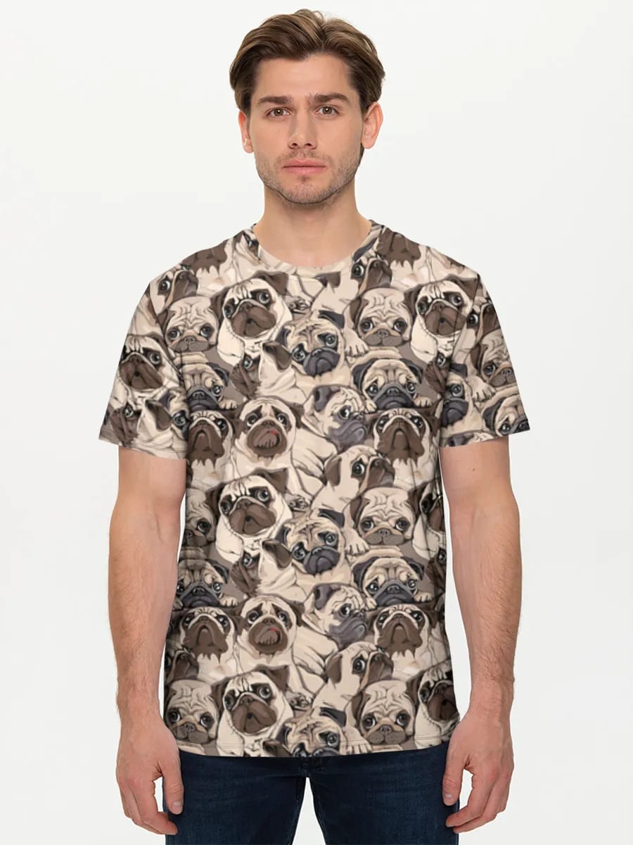 Pug Crowd Illustration