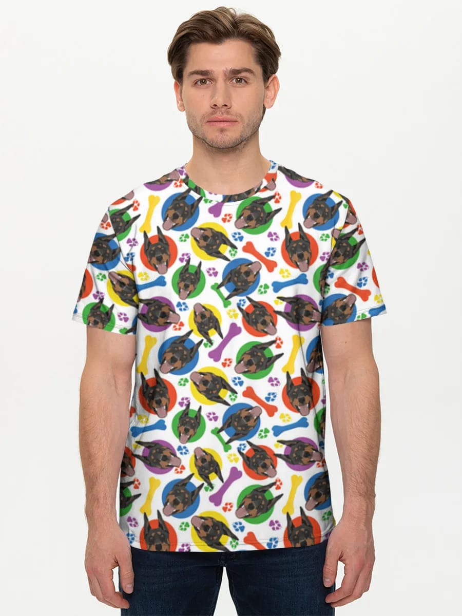Bunte Dobermann Pop Art
