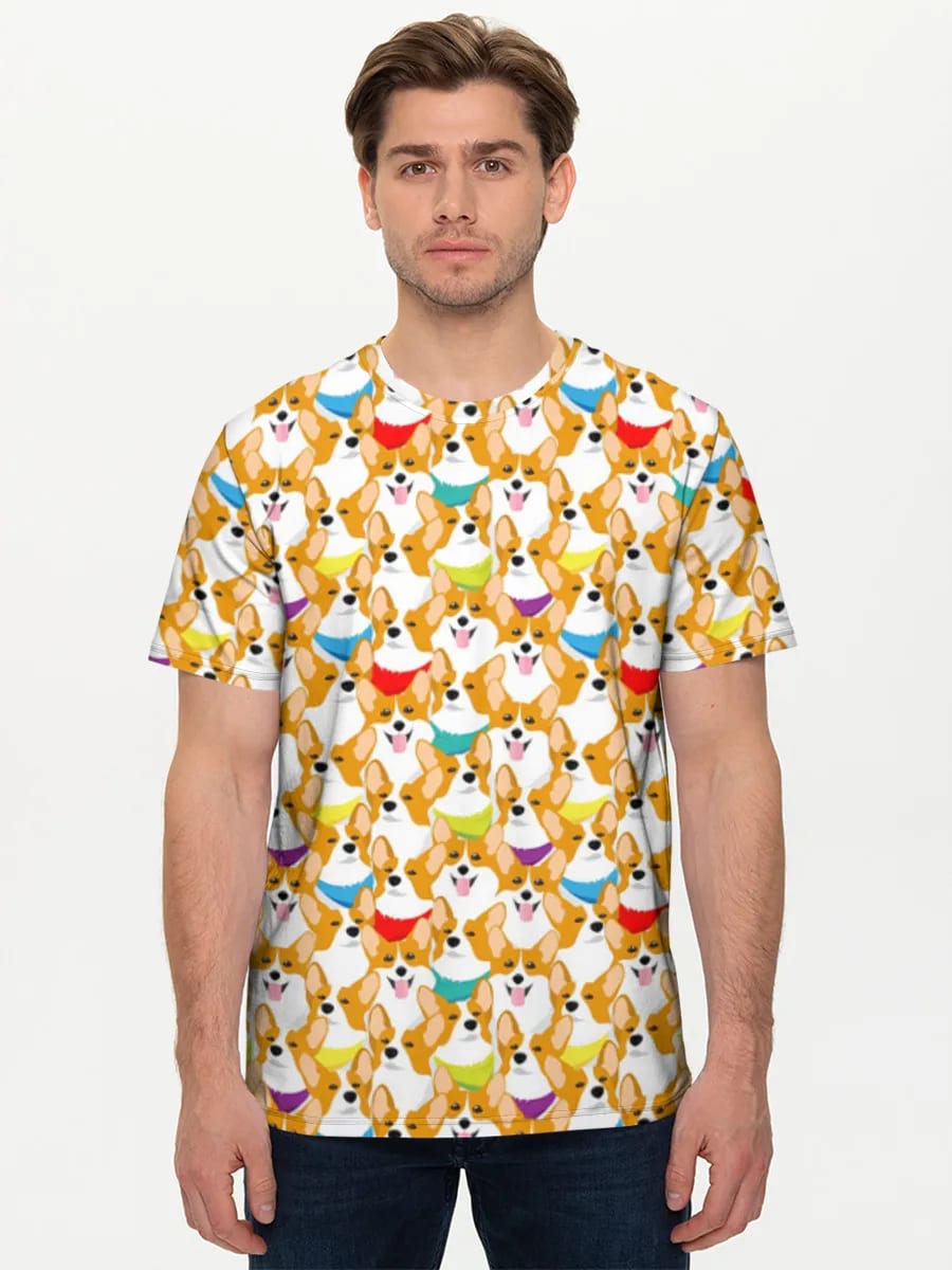 Bunte Corgi-Schar