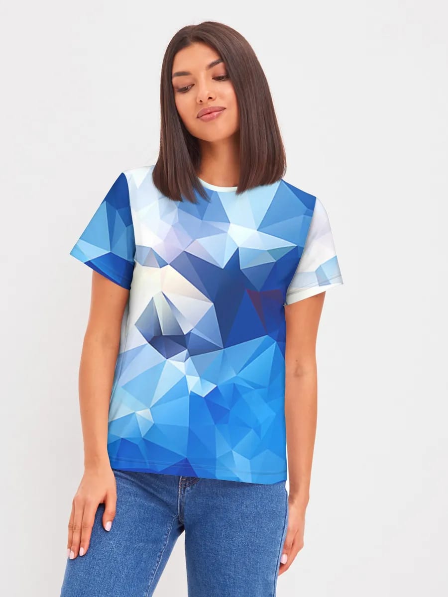 Géométrie Low Poly Bleue