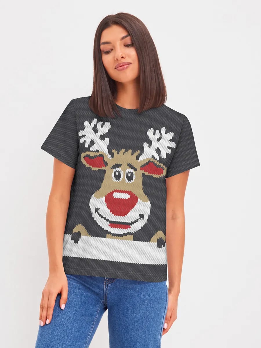 Peeking Reindeer Sweater