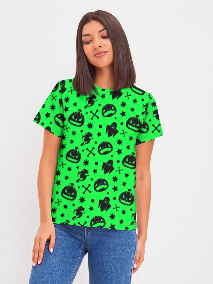 Neon Green Spooky Halloween