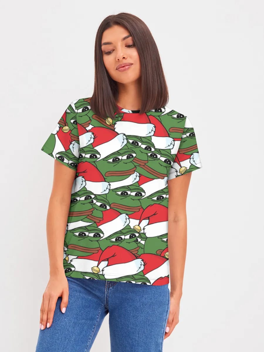 Meme de la rana navideña de Pepe