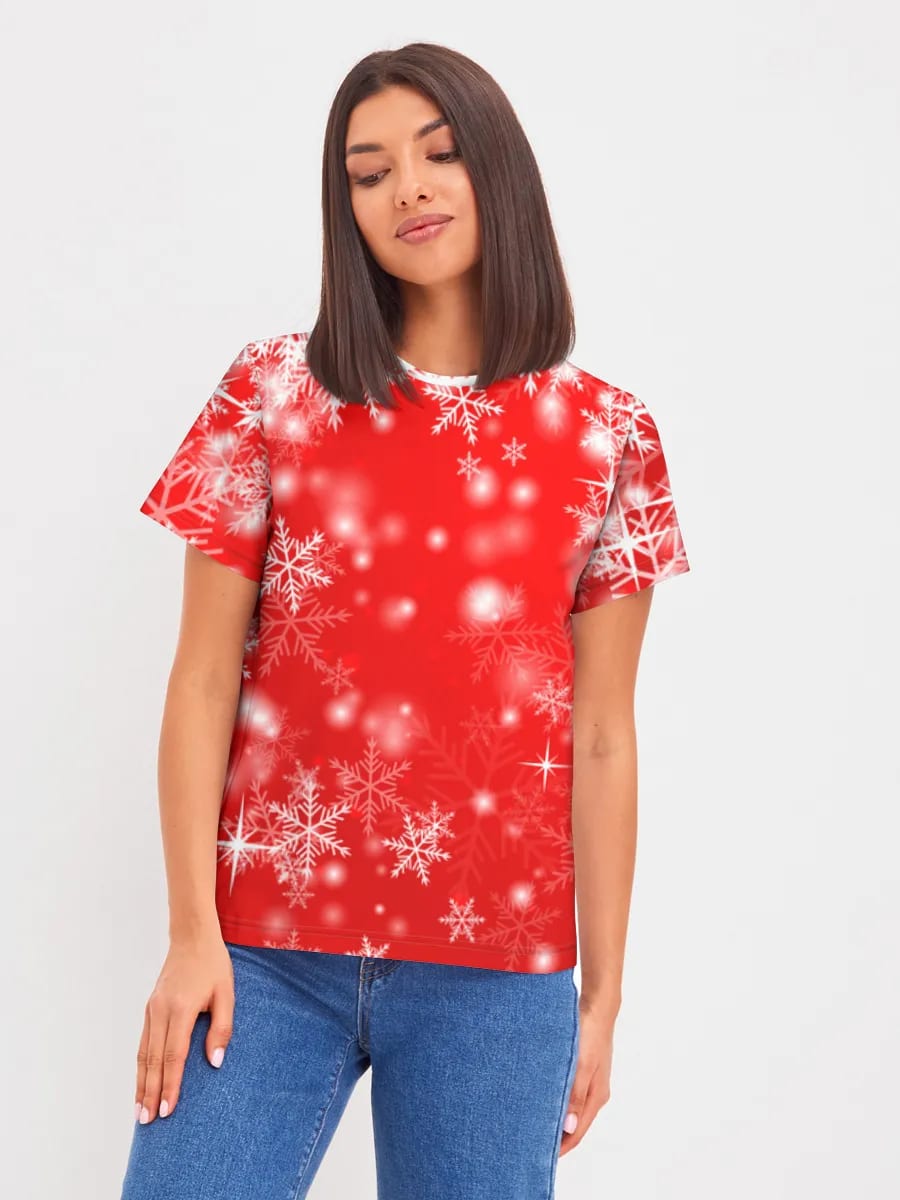 Red Snowflake Glow