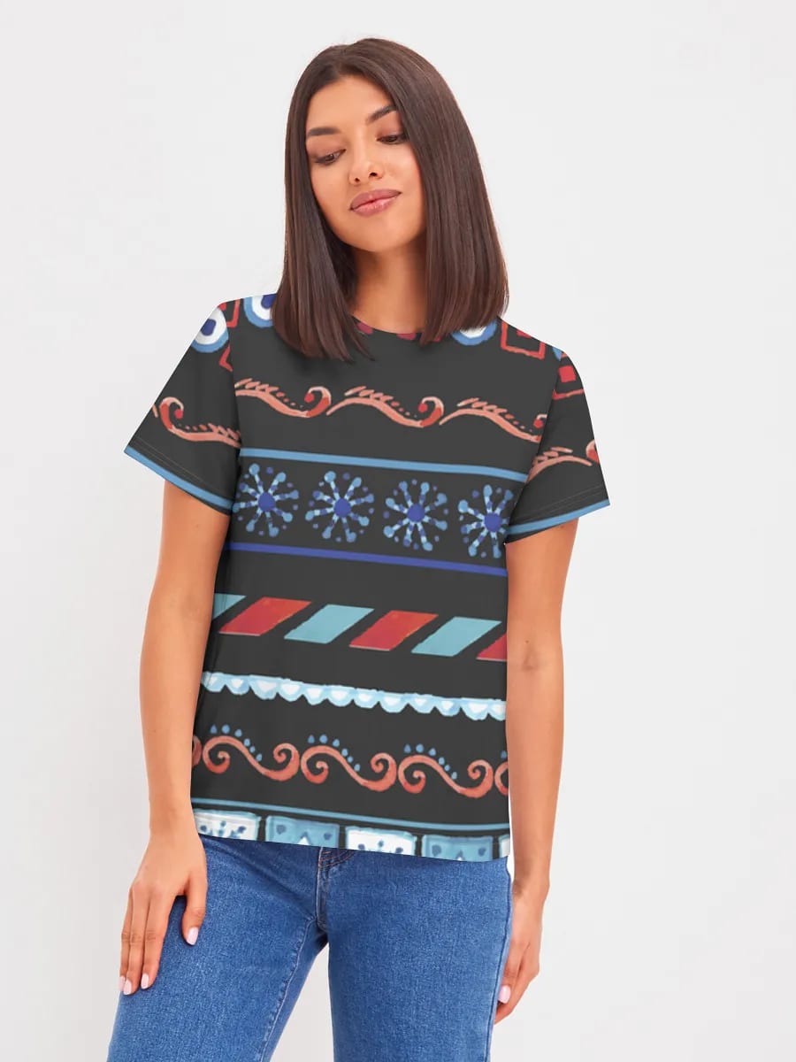 Folk Geometric Border Stripes