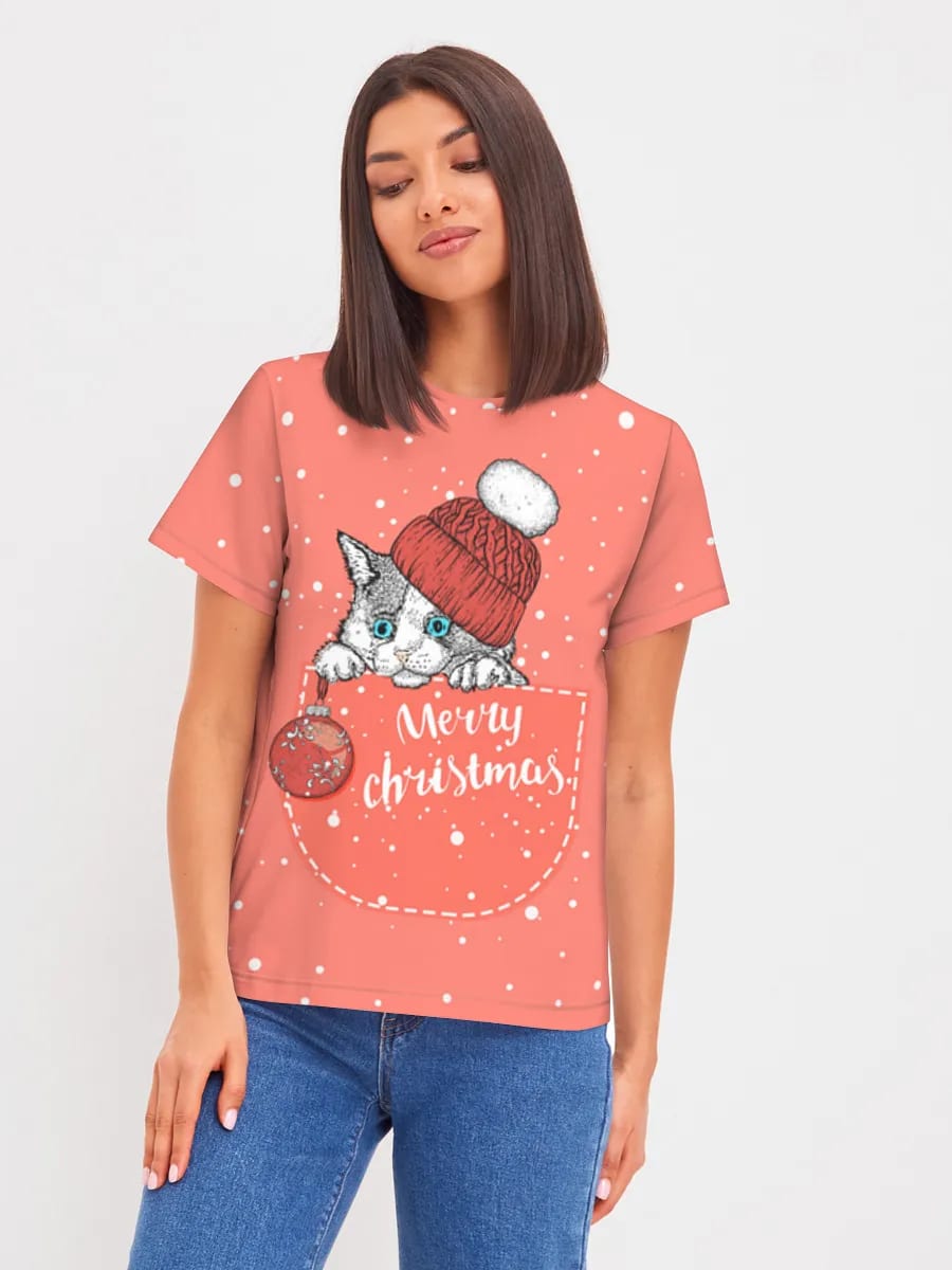 Merry Christmas Pocket Cat