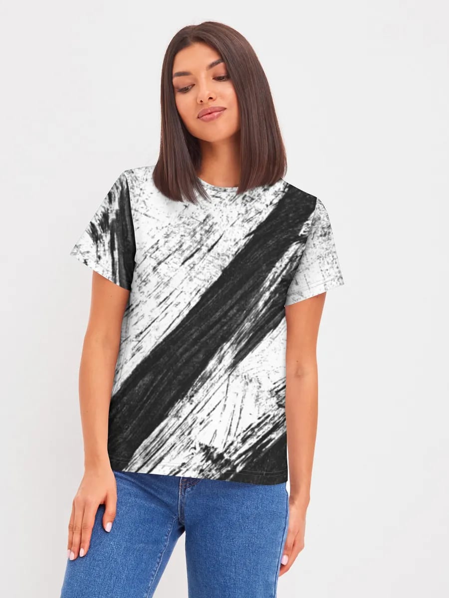 Coups de Pinceau Monochromes Abstraits