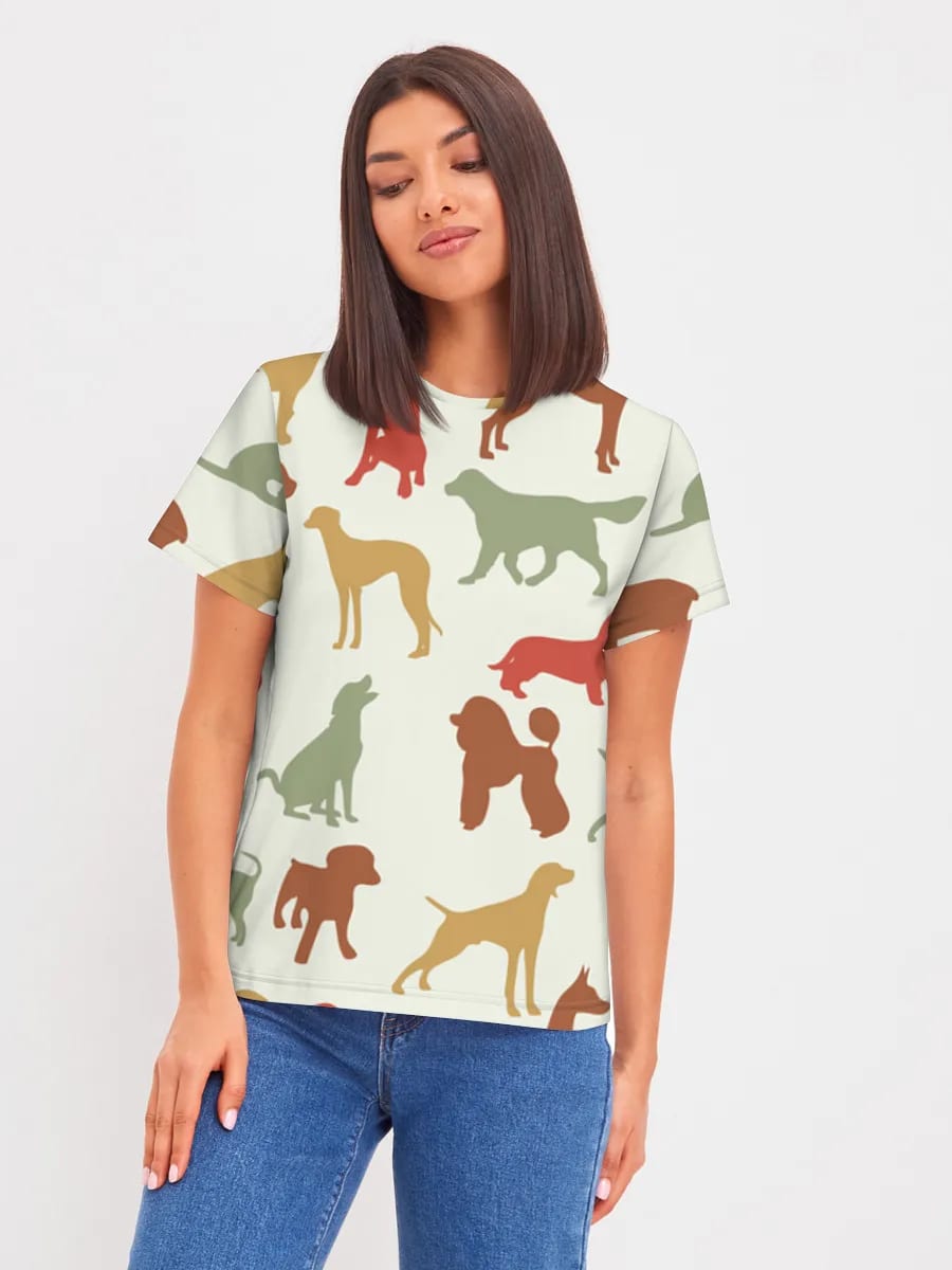 Colorful Dog Silhouettes