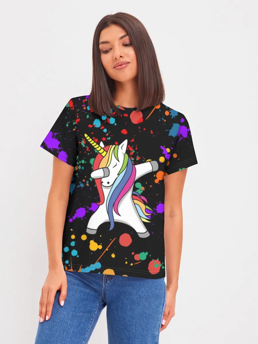 Dabbendes Regenbogen-Einhorn