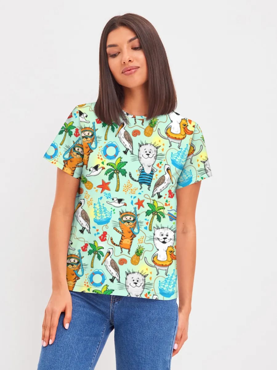 Beach Cats Nautical Doodles